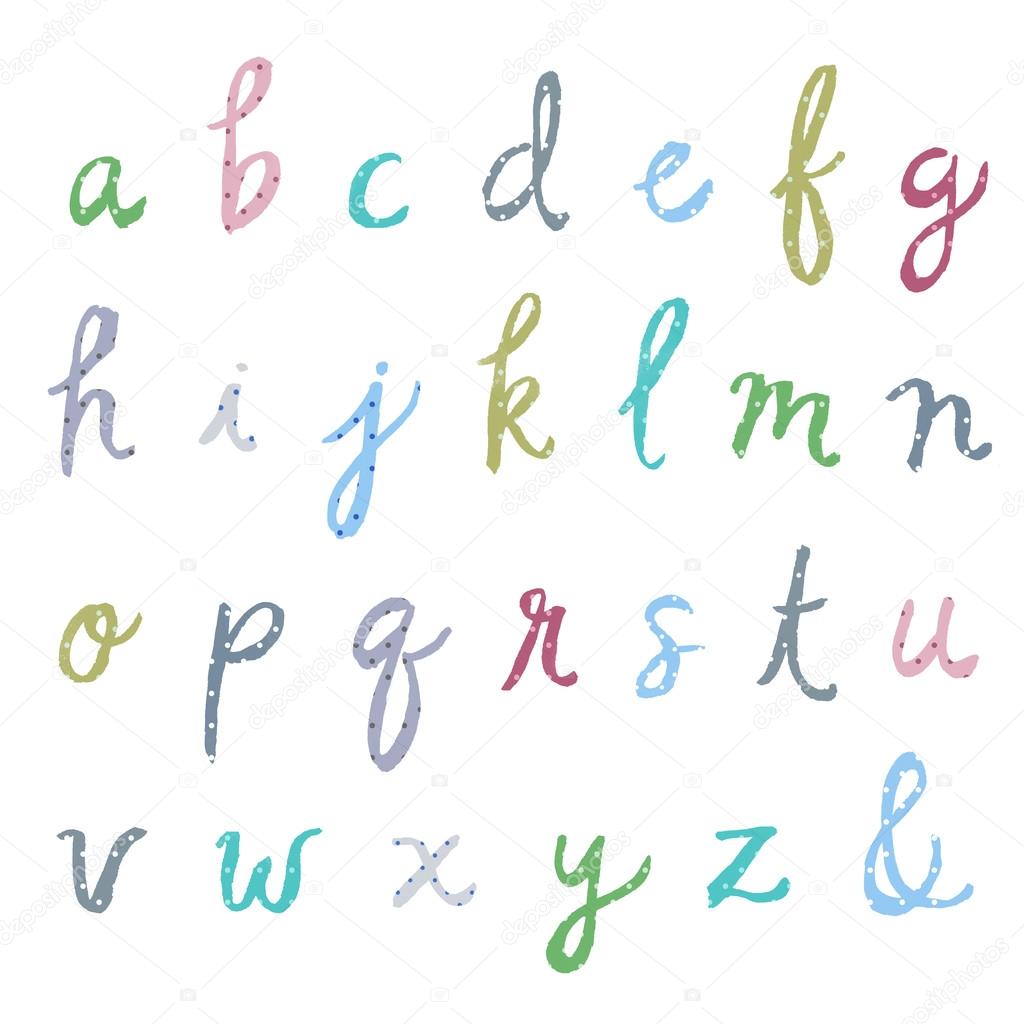 Hand Painted Watercolor Alphabet