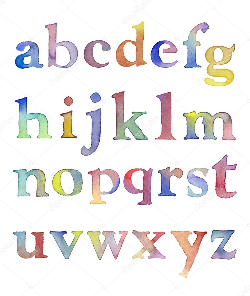 Watercolor Alphabet Letters