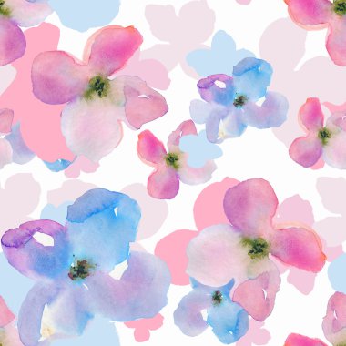 Modern Watercolor Floral Background Pattern clipart