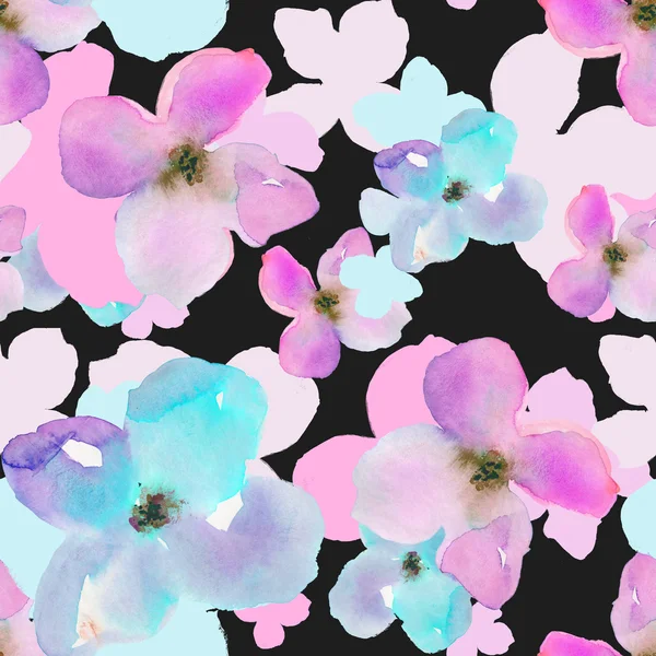 Padrão floral aquarela moderna fundo — Fotografia de Stock