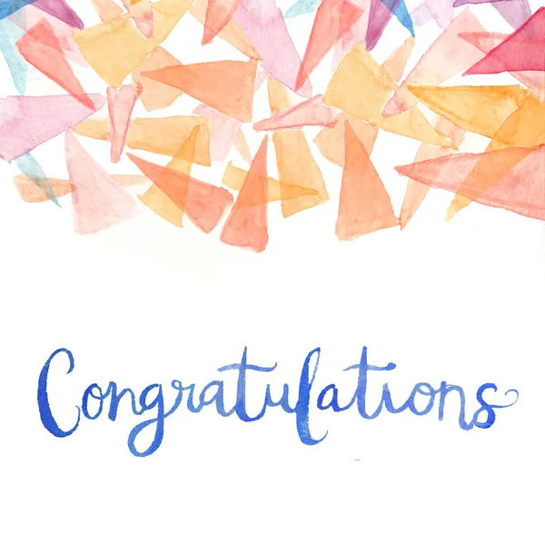 Suluboya üçgen arka plan üzerinde metin