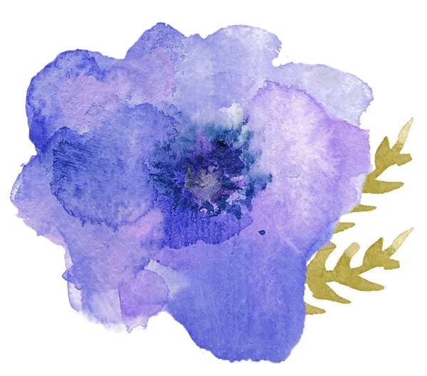 Jediný květ akvarel — Stock fotografie