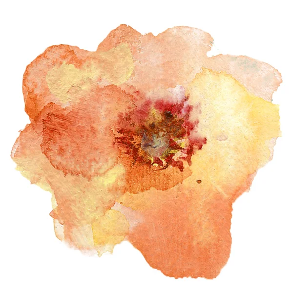 Pojedynczy kwiat akwarela — Zdjęcie stockowe