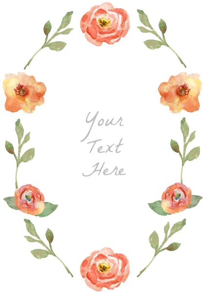 Suluboya çiçek çelengi