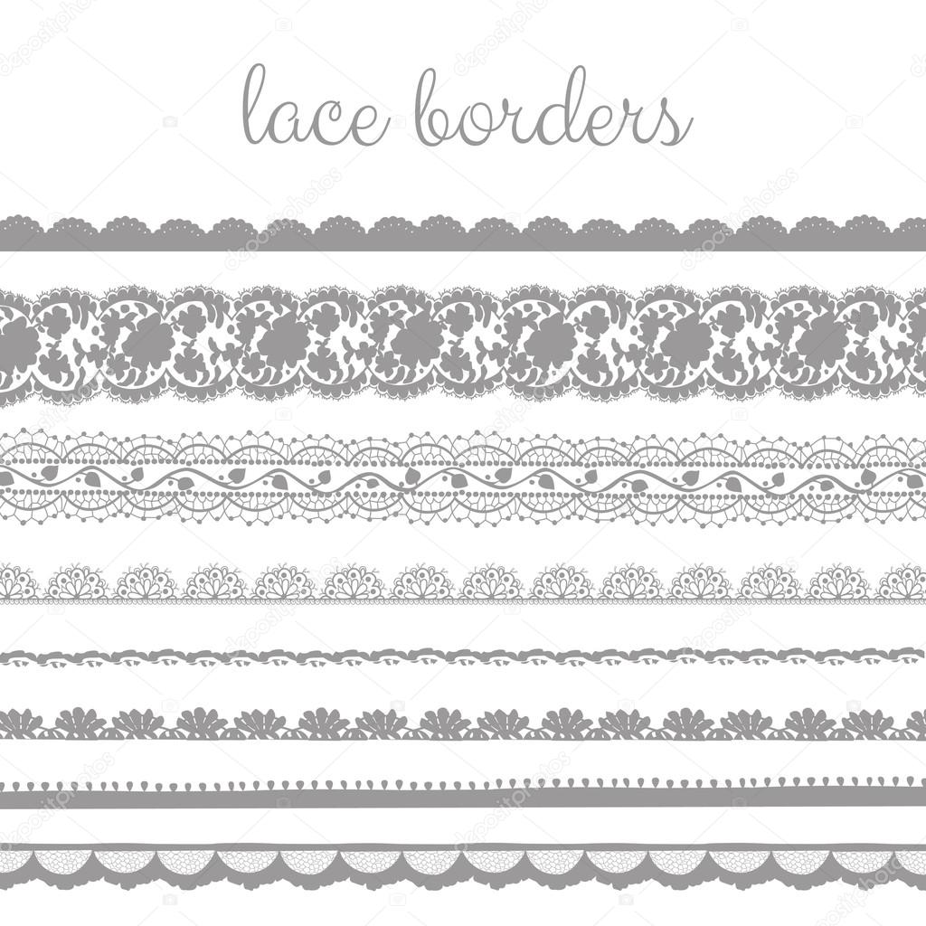 Gray Lace Borders