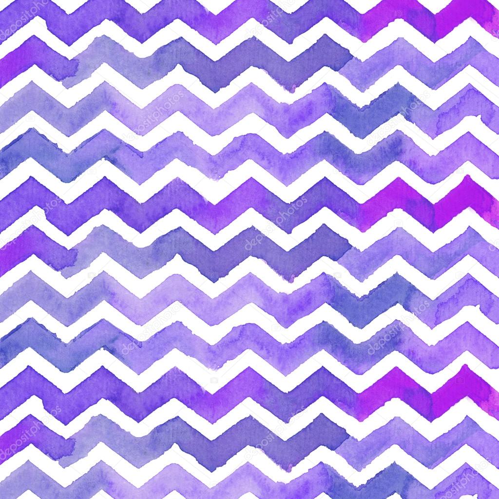 Watercolor Chevron Background. Painted Chevron Background