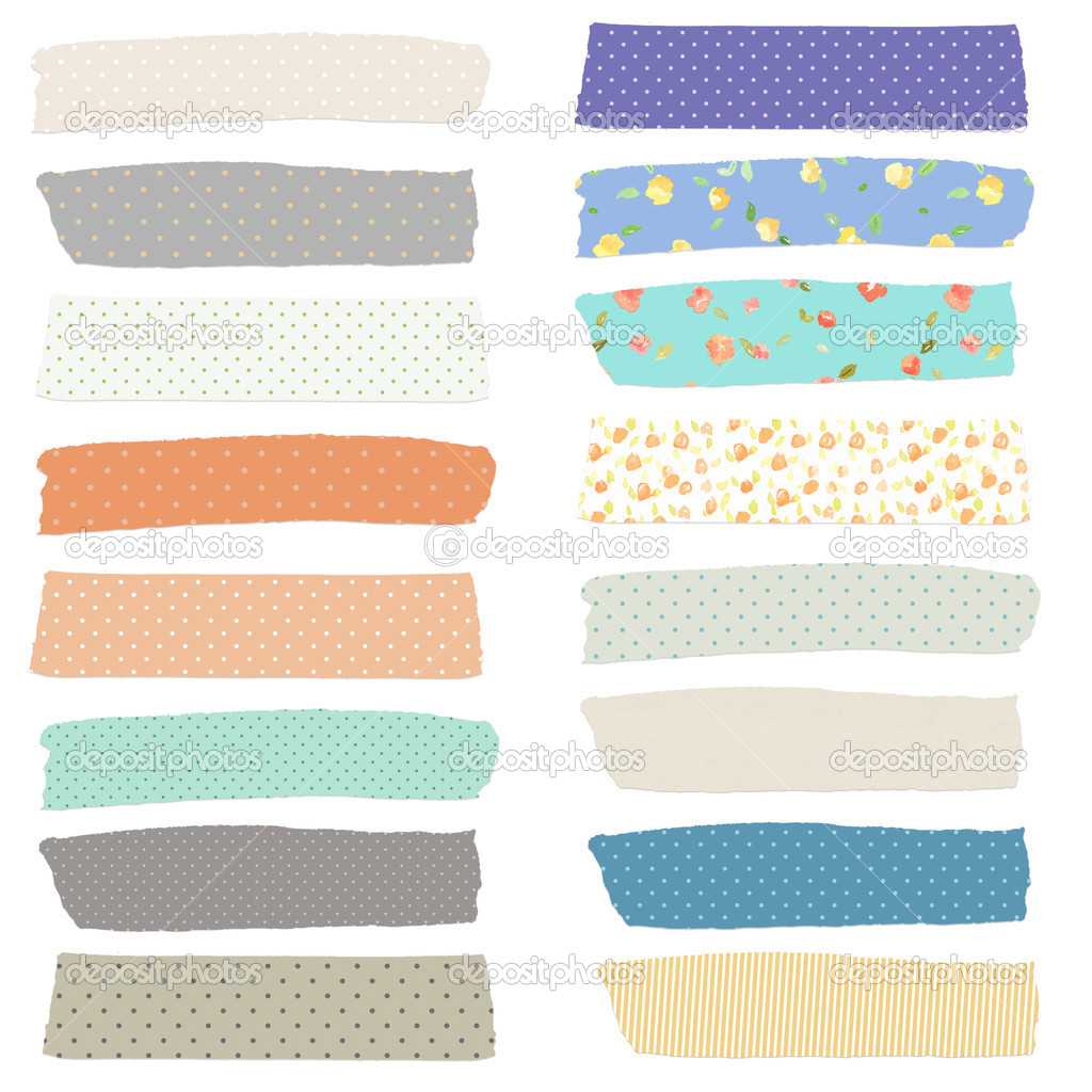 Washi Tape on Isolated White Background. Cute Washi Tape Stock Photo by  ©angiemakes 48217591