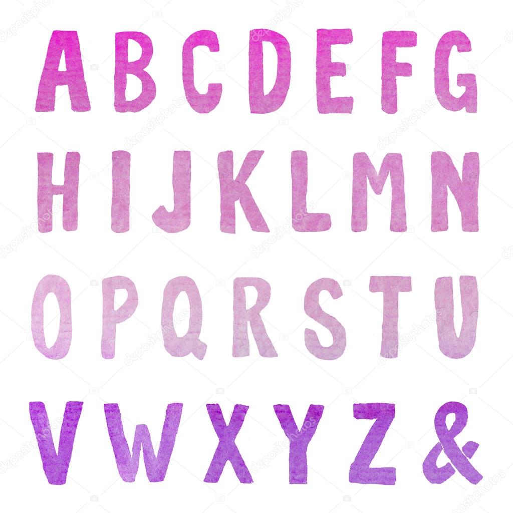 Watercolor Alphabet Letters