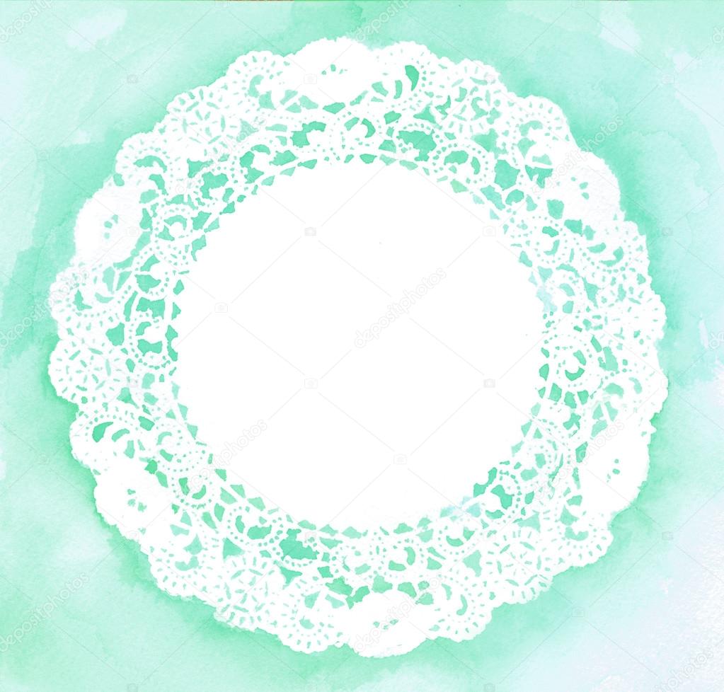 Watercolor Doily Background