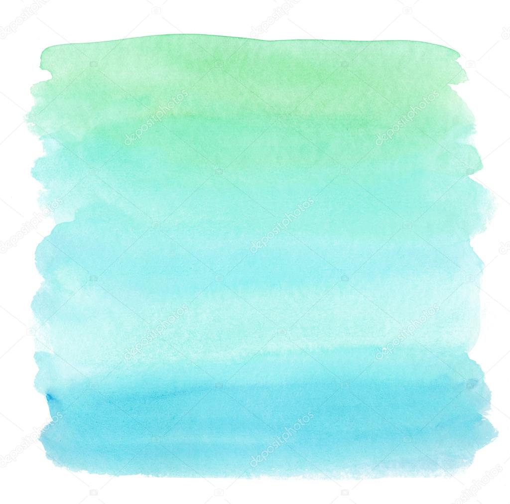 Green and Blue Watercolor Background