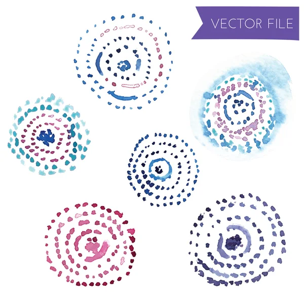 Şirin suluboya daireler