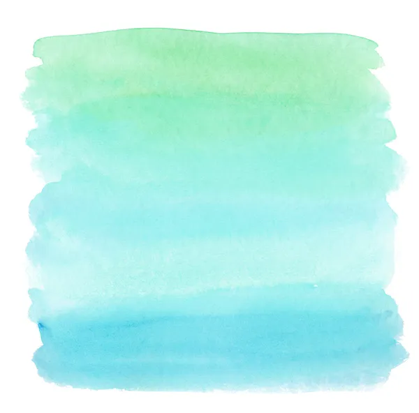 緑と青の水彩画の背景 — ストック写真