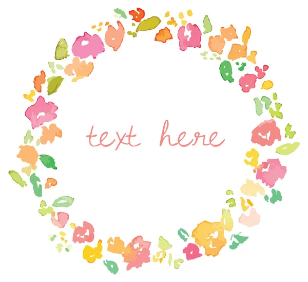 suluboya çiçek çerçevesi.