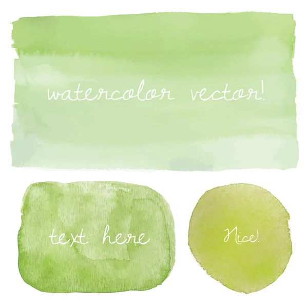 Green Watercolor Ombre — Stock Vector