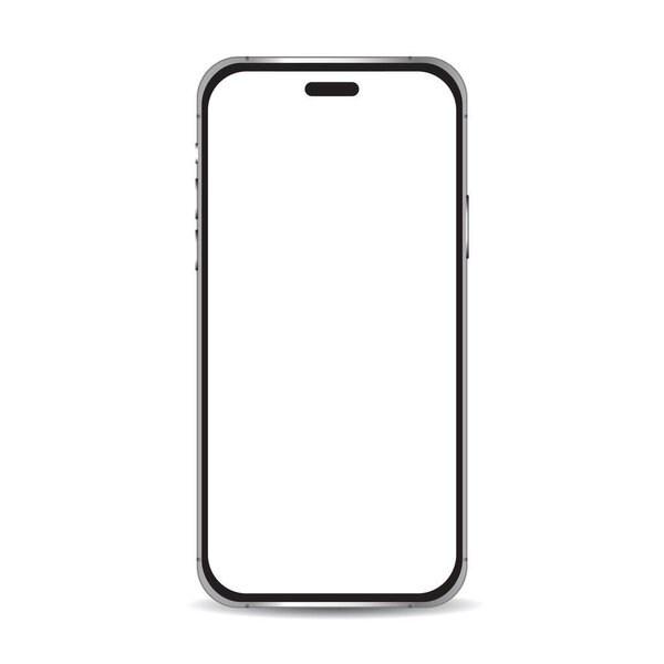 New smartphone mockup vector isolated on background.