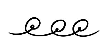 Karalamalar ve kıvrımlar. El çizimi kaligrafik girdap. Vektör illüstrasyonu