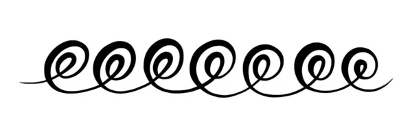 Ortografía de garabatos y remolinos. Elemento caligráfico dibujado a mano. Ilustración vectorial — Vector de stock