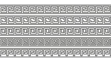 Kusursuz kıvrımlı desenler. Yunanca 'da 