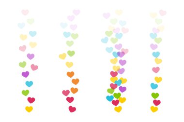 Hikayeler ve canlı yayınlar için uçmayı seviyor. Sosyal medya ikonları gibi gökkuşağı. Vektör yanılsaması