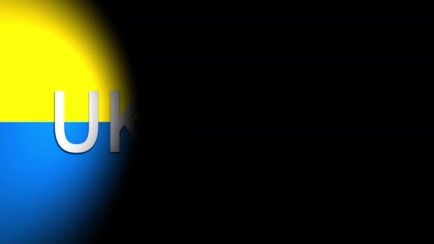 Ukrainian flag. Stand with Ukraine, pray to Ukraine, patriotic concept. — Stock Video