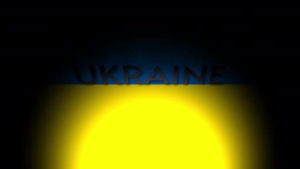 Ukrayna bayrağı. Ukrayna 'da savaş. Vatansever kavram. — Stok video
