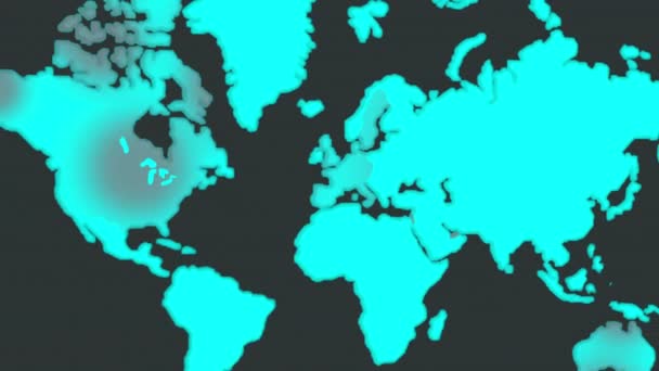Epidemie 2022 Virus 2022 Mapa Infekcí Opičích Neštovic 2022 — Stock video