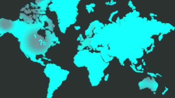 Epidemic 2022 Virus 2022 Map Monkeypox Infections 2022 — Stock Video