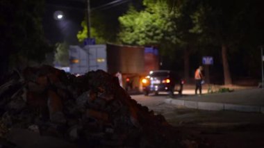 Yeni yollar. Asfalt tamir işlemi. Yeni asfalt asfaltlanıyor. 