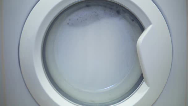 White Washer Purifying Clothes Spinning Drum Clothing — Stock video