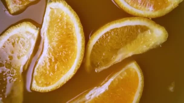 Freshly Squeezed Orange Juice Slices Pulp — Video