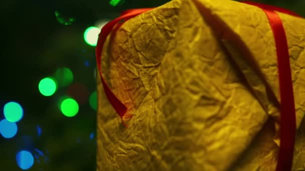 Stapel Met Cadeautjes Kleurrijke Geschenkverpakking — Stockvideo