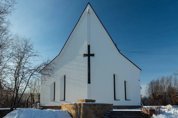 Chiesa Luterana Del Salvatore Gesù Cristo Foto Stata Scattata Chelyabinsk — Foto Stock