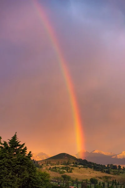 Rainbow Arches High Hill Sunset Clarens South Africa Golden Gate — Stockfoto