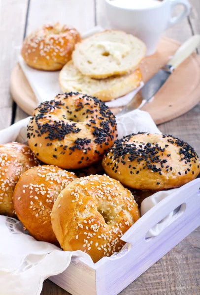 Homemade bagels — Stock Photo, Image