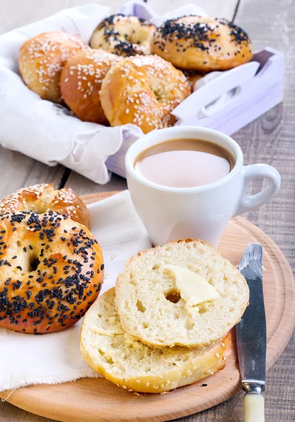 Bagels caseiros — Fotografia de Stock