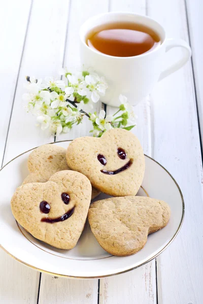 面带微笑的饼干 — 图库照片