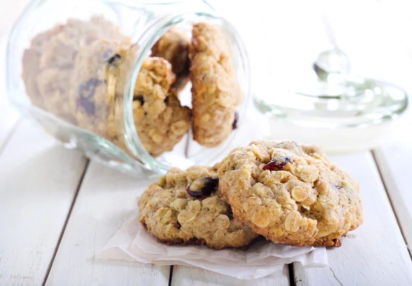 Haver, cranberry volkoren cookies — Stockfoto