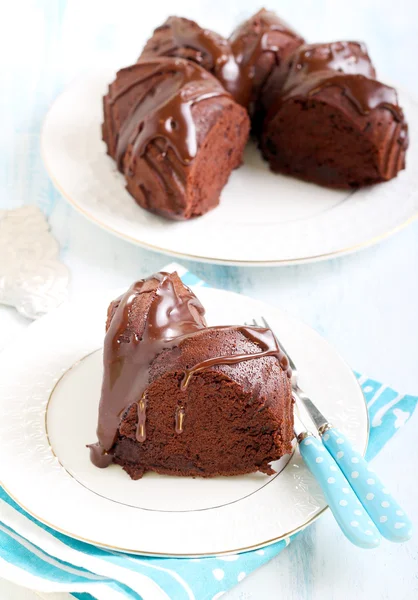 Chocolate bund cake — Stock Photo, Image