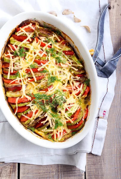 Courgette and tomato bake — Stock Photo, Image