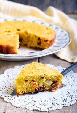 Mısır unu kurutulmuş meyve pasta