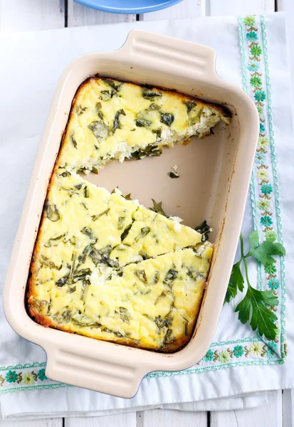 Kaas en raket gratin — Stockfoto