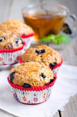ev yapımı blueberry muffins