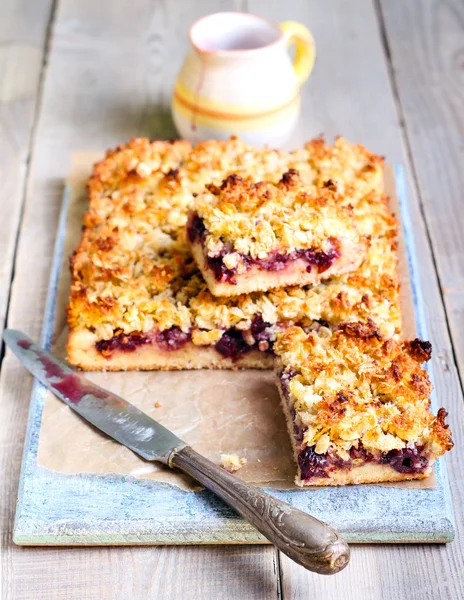 Torta mista di bacche e cocco — Foto Stock