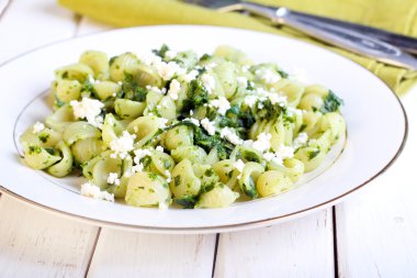 homemade pesto makarna kabuk 