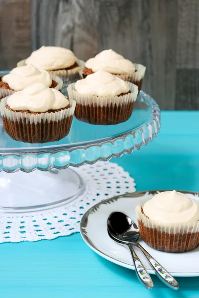 Coffee cakes with frosting — Stock Photo, Image