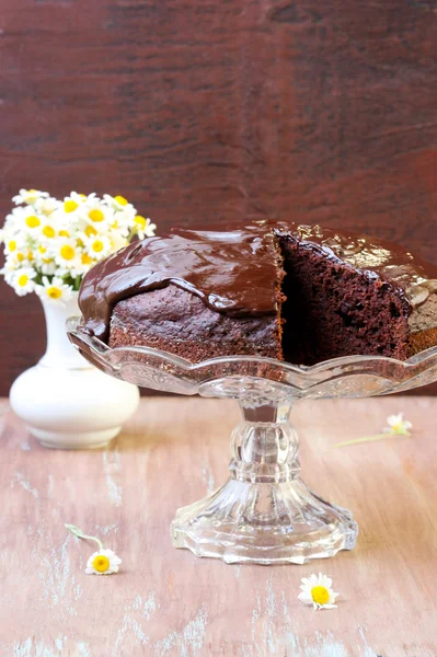 Pastel de chocolate con calabacín — Foto de Stock