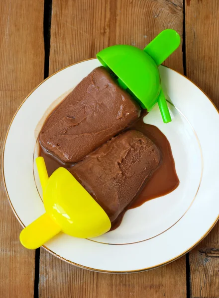 Hemgjord choklad sorbet — Stockfoto