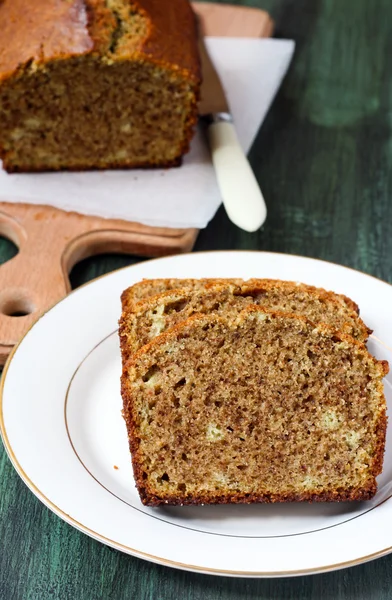 Groene thee brood taart — Stockfoto