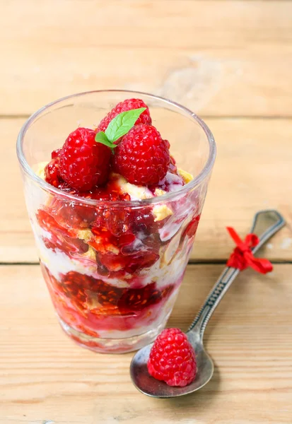 Dessert al lampone — Foto Stock