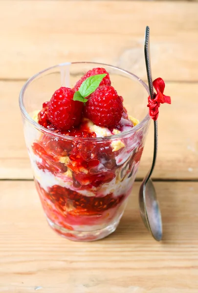 Raspberry dessert — Stockfoto